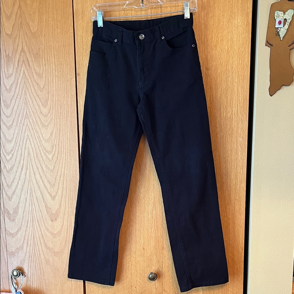 Faded Glory Size 14 Boy’s 5 pocket stretch Black Straight Jeans adjustable waist